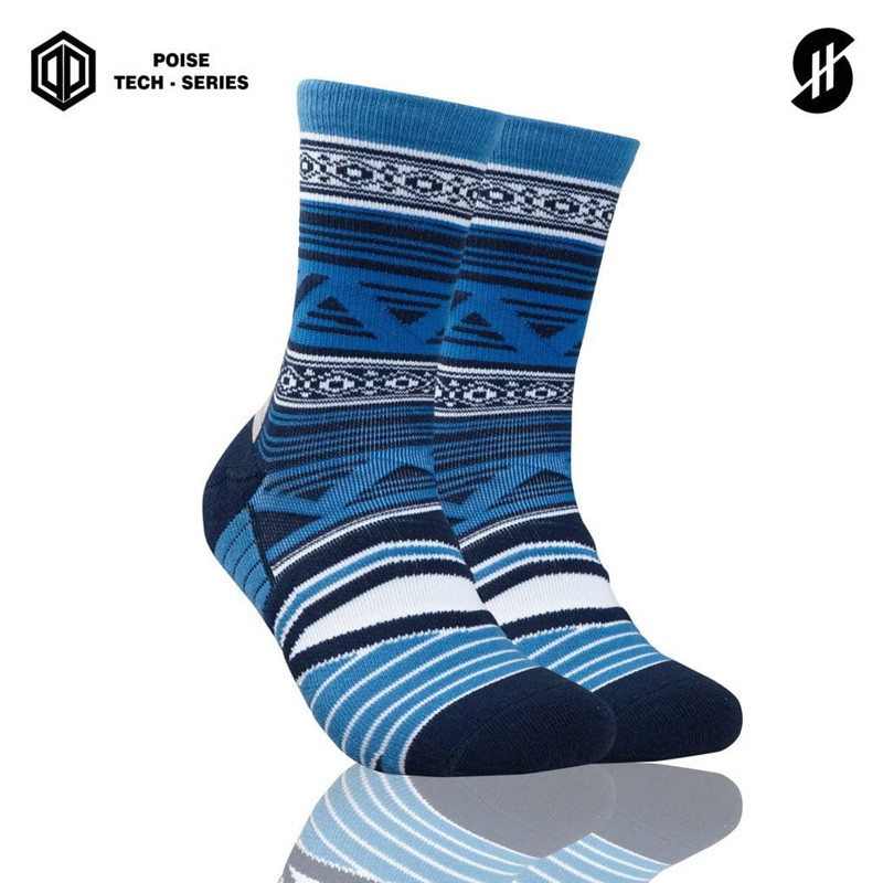 KAOS KAKI BASKET STAY HOOPS Arztacis Blue Poise Tech-Series Socks