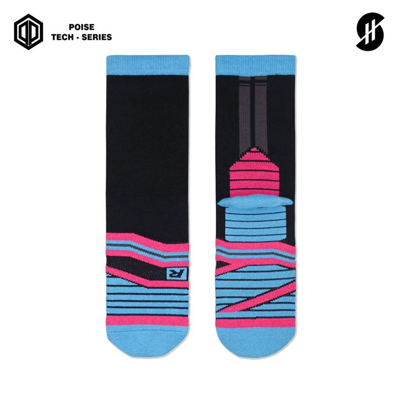 KAOS KAKI BASKET STAY HOOPS Mork Neon Poise Tech-Series Socks