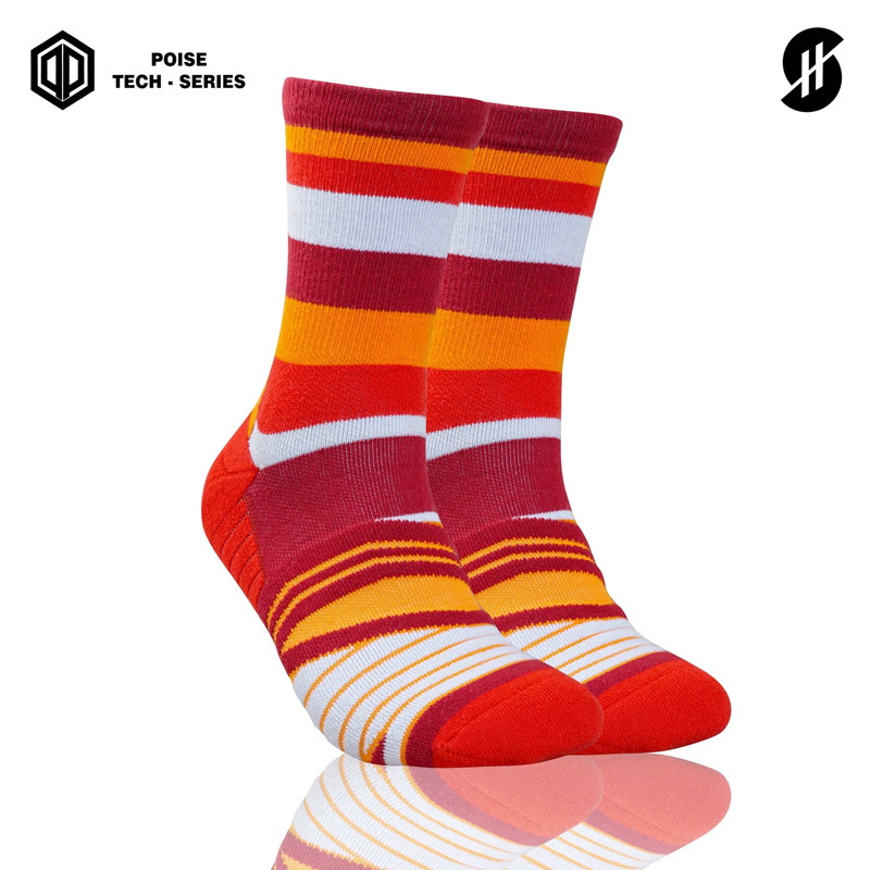KAOS KAKI BASKET STAY HOOPS SDHX Red Poise Tech Series Socks