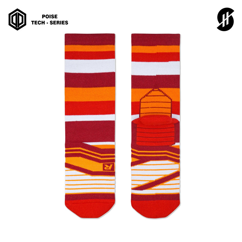 KAOS KAKI BASKET STAY HOOPS SDHX Red Poise Tech Series Socks