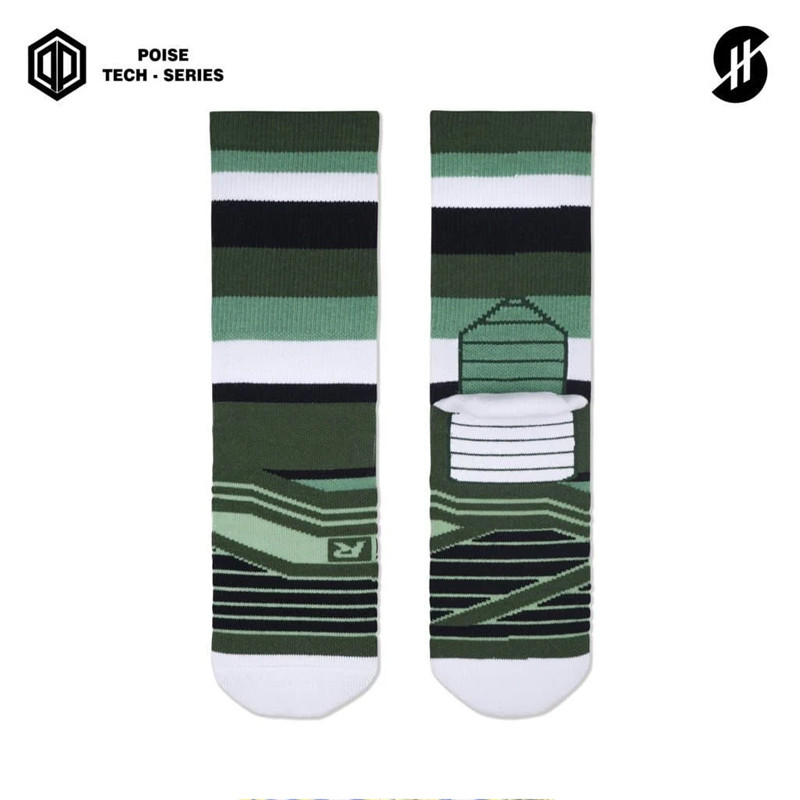 KAOS KAKI BASKET STAY HOOPS SDHX Green Poise Tech-Series Socks