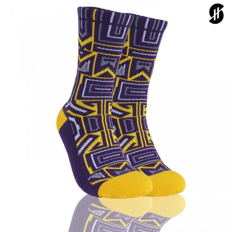KAOS KAKI BASKET STAY HOOPS Eugine Purple Socks