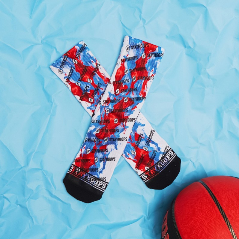 KAOS KAKI BASKET STAY HOOPS All Over Logo Socks