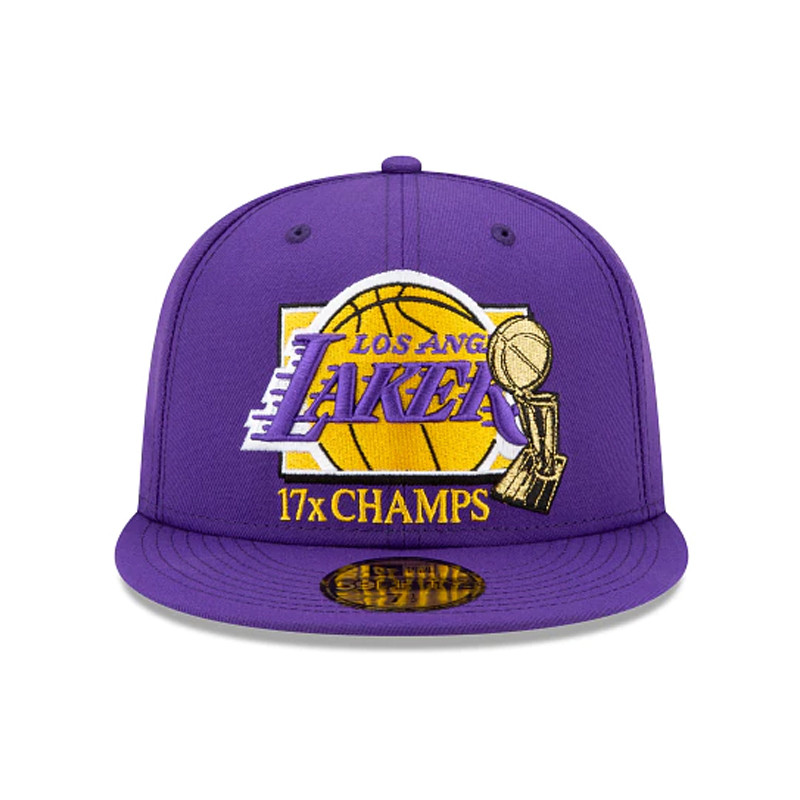 TOPI SNEAKERS NEW ERA Los Angeles Lakers 17x Champs 59fifty Fitted Cap