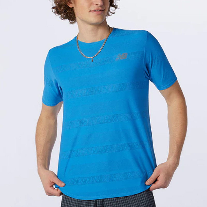 BAJU LARI NEW BALANCE Round Neck Pullover Sports Short Sleeve