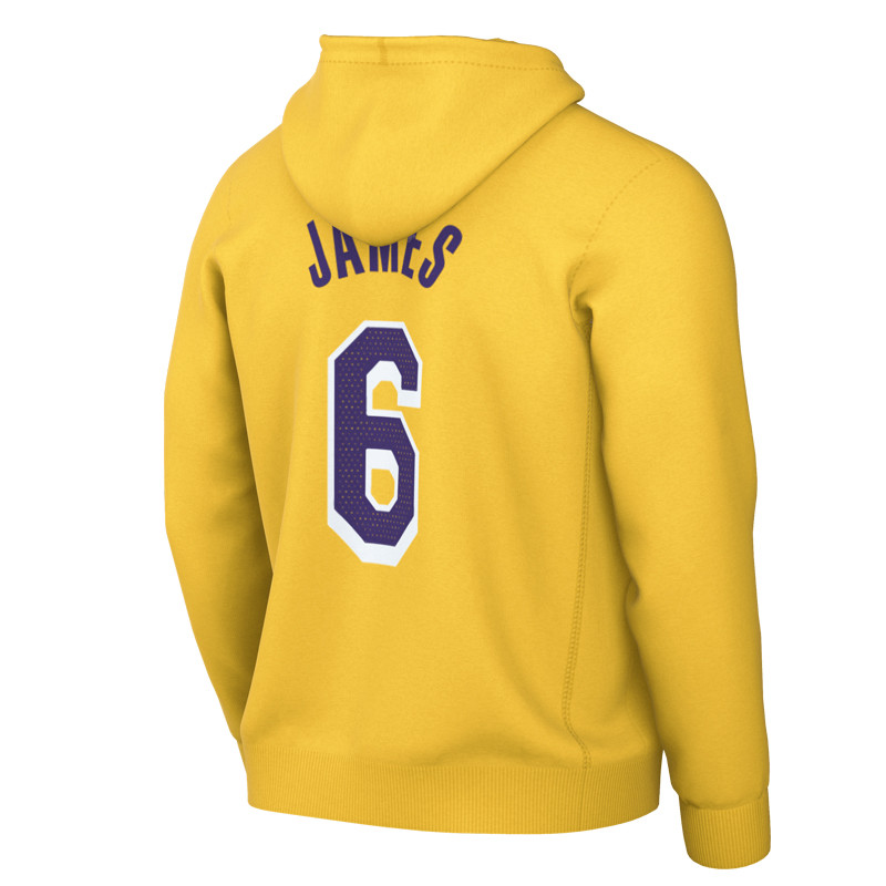 BAJU BASKET NIKE LeBron James Los Angeles Lakers Essential NBA Pullover Fleece Hoodie
