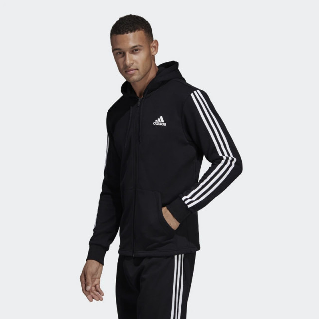 BAJU TRAINING ADIDAS Must Haves 3 Stripes Full Zip Hoodie French Terry