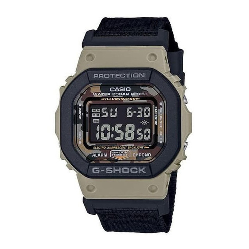 JAM TANGAN  CASIO G-Shock Special Colour Camouflage Digital Dial Rubber Strap