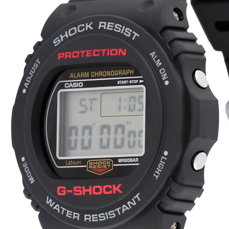 JAM TANGAN  CASIO G-Shock Water Resistant 200M Black Resin Strap
