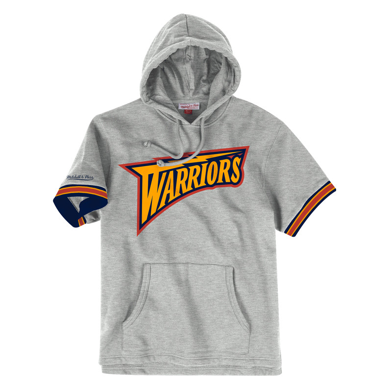 BAJU BASKET MITCHELL N NESS Golden State Warriors French Terry Short Sleeve Hoodie
