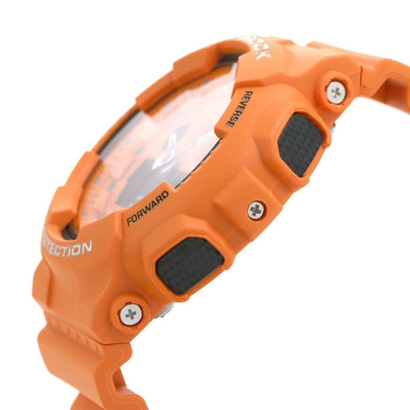 JAM TANGAN  CASIO G-shock Special Color Models Digital Analog Dial Orange Resin Strap