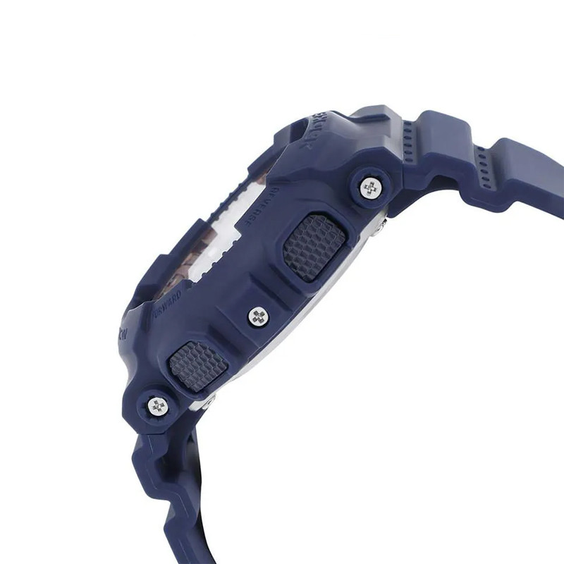 JAM TANGAN  CASIO G-Shock Digital Analog Dial Navy Resin Strap