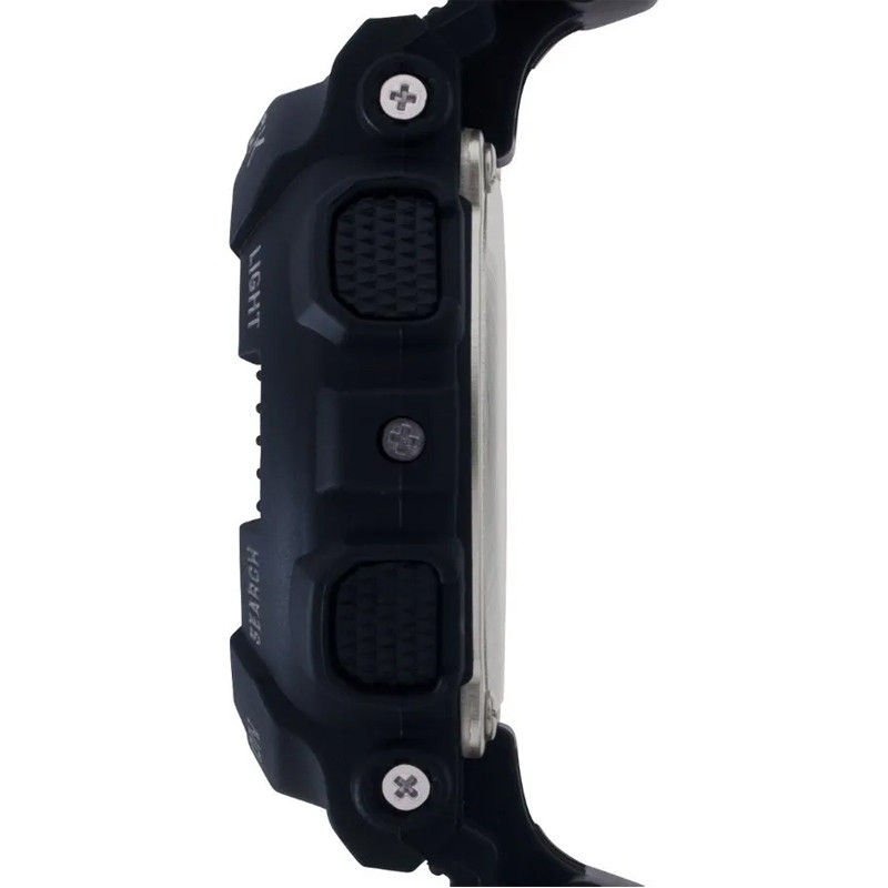 JAM TANGAN  CASIO G-Shock S Series Step Tracker Digital Analog Dial Black Resin Strap