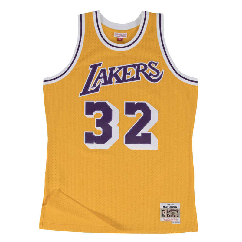 BAJU BASKET MITCHELL N NESS Los Angeles Lakers Home 1984-85 Magic Johnson Swingman Jersey