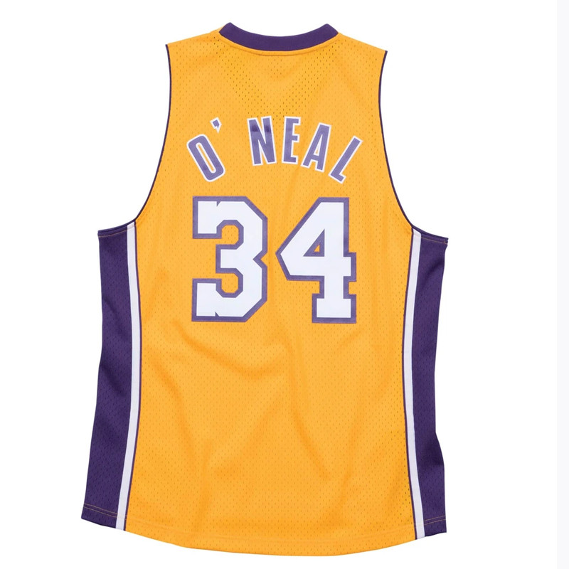 BAJU BASKET MITCHELL N NESS Los Angeles Lakers Shaquille O'Neal Hardwood Classics Jersey
