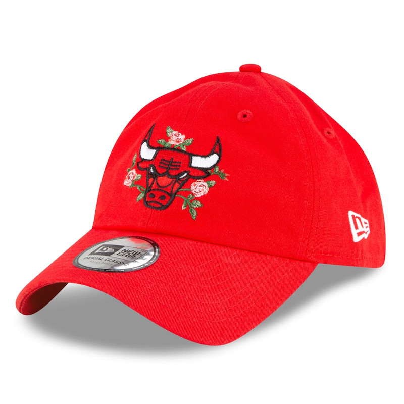 AKSESORIS BASKET NEW ERA Chicago Bulls Red Bloom Adjustable Hat