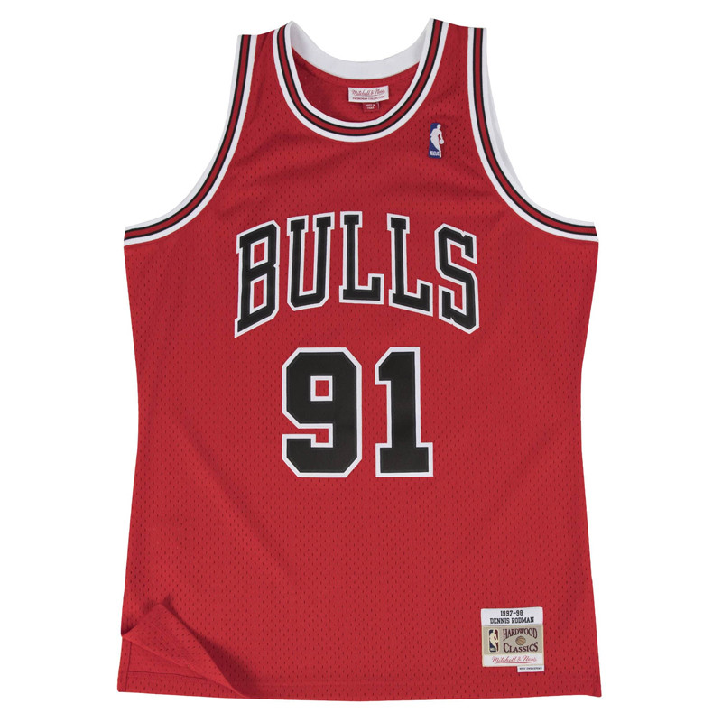 BAJU BASKET MITCHELL N NESS Dennis Rodman Chicago Bulls Road 1997-98 Swingman Jersey