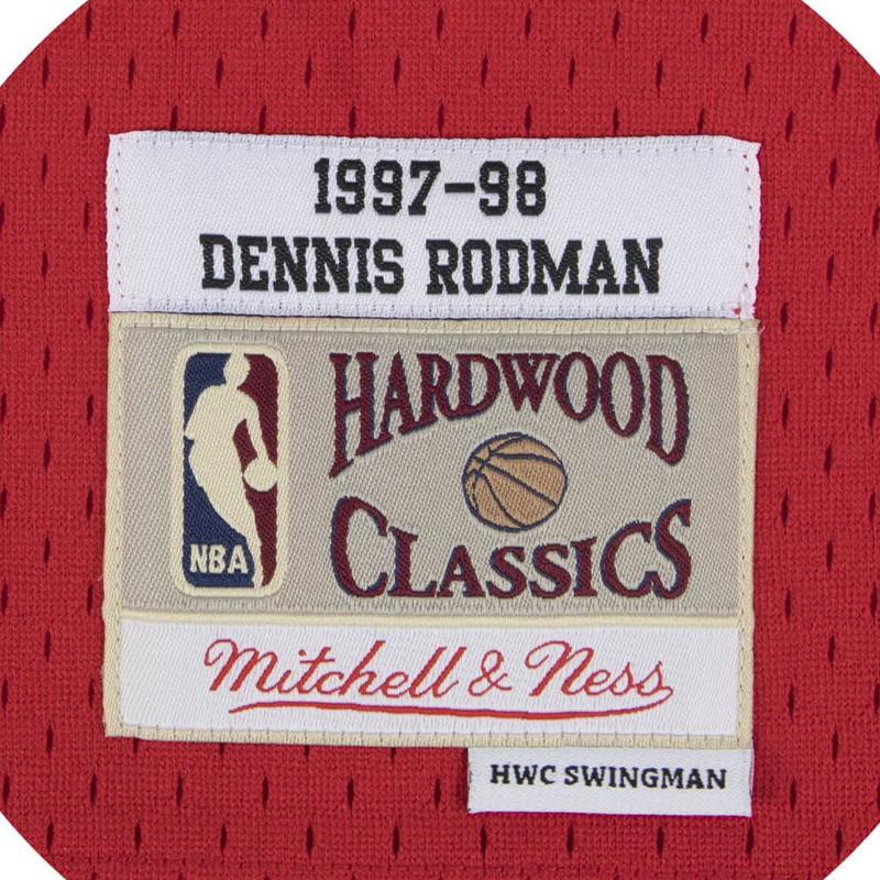 BAJU BASKET MITCHELL N NESS Dennis Rodman Chicago Bulls Road 1997-98 Swingman Jersey