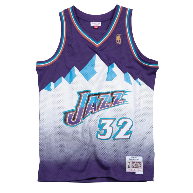 BAJU BASKET MITCHELL N NESS Karl Malone Utah Jazz 1996-97 Swingman Jersey