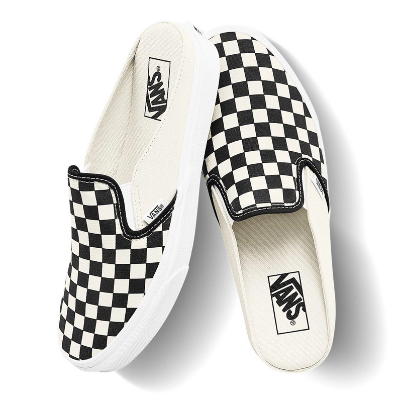 SEPATU SNEAKERS VANS SLIP-ON MULE CLASSIC CHECKERBOARD